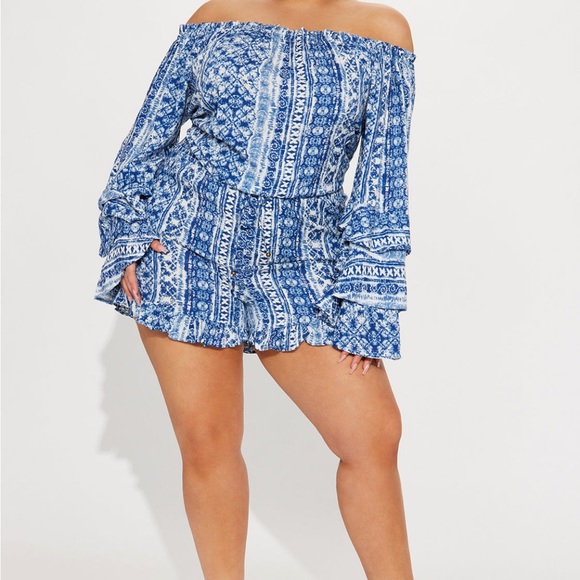 Trips To Cabo Romper from fashion nova nwt 1x - Picture 2 of 3